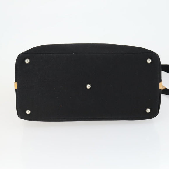 Burberrys Blue Label Tote Bag Canvas 2way Black Auth BA10126