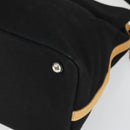 Burberrys Blue Label Tote Bag Canvas 2way Black Auth BA10126-11