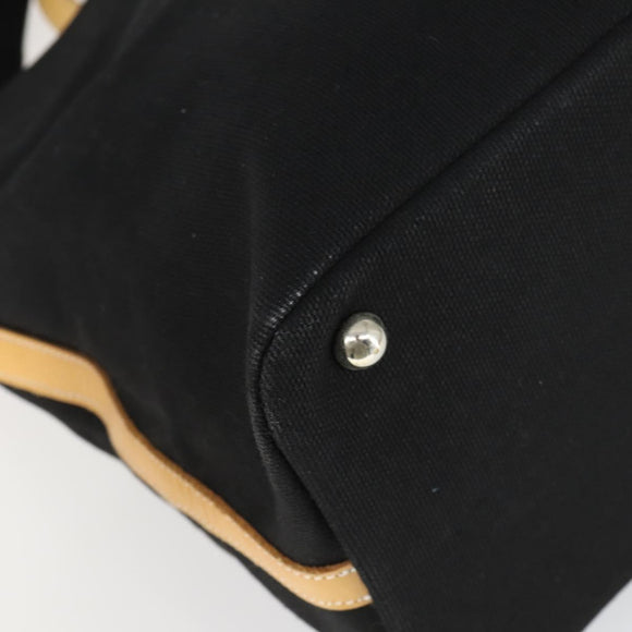 Burberrys Blue Label Tote Bag Canvas 2way Black Auth BA10126