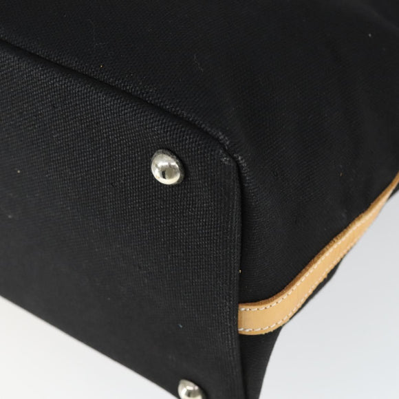 Burberrys Blue Label Tote Bag Canvas 2way Black Auth BA10126