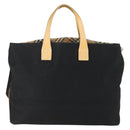 Burberrys Blue Label Tote Bag Canvas 2way Black Auth BA10126-2