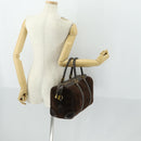 GUCCI Hand Bag Suede Brown Gold 012 468 40 58 Auth BA10128-23