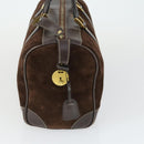 GUCCI Hand Bag Suede Brown Gold 012 468 40 58 Auth BA10128-4