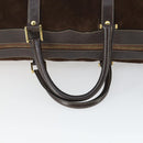 GUCCI Hand Bag Suede Brown Gold 012 468 40 58 Auth BA10128-7