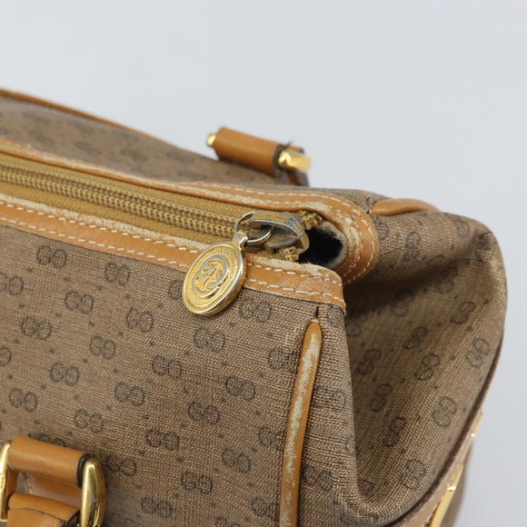 GUCCI Micro GG Supreme Hand Bag PVC Beige Gold 000 084 0158 Auth BA10129
