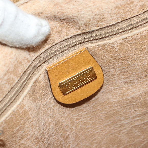 GUCCI Micro GG Supreme Hand Bag PVC Beige Gold 000 084 0158 Auth BA10129