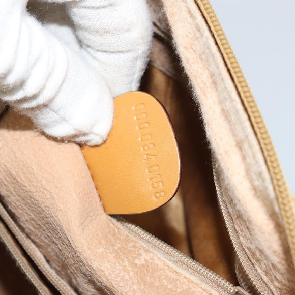 GUCCI Micro GG Supreme Hand Bag PVC Beige Gold 000 084 0158 Auth BA10129