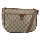 GUCCI GG Supreme Web Sherry Line Bag PVC Beige Gold 89 02 077 Auth BA10130-1