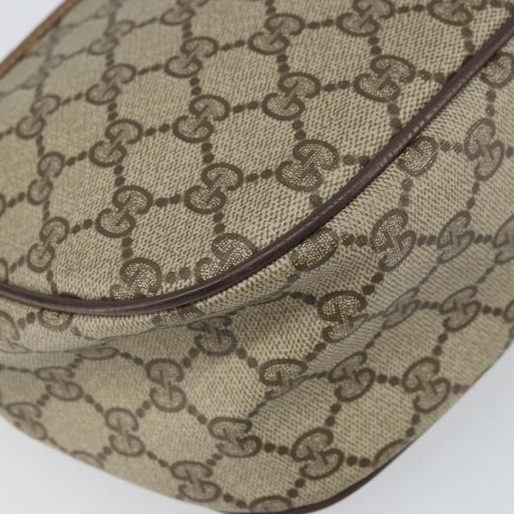 GUCCI GG Supreme Web Sherry Line Bag PVC Beige Gold 89 02 077 Auth BA10130
