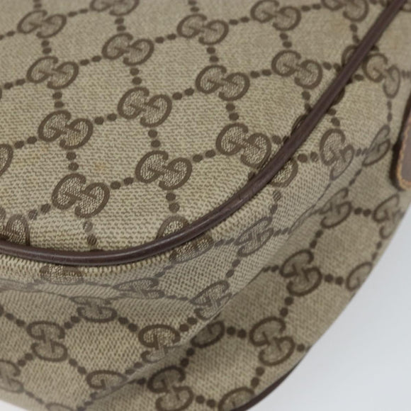 GUCCI GG Supreme Web Sherry Line Bag PVC Beige Gold 89 02 077 Auth BA10130