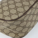 GUCCI GG Supreme Web Sherry Line Bag PVC Beige Gold 89 02 077 Auth BA10130-17
