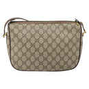 GUCCI GG Supreme Web Sherry Line Bag PVC Beige Gold 89 02 077 Auth BA10130-2