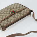 GUCCI GG Supreme Web Sherry Line Bag PVC Beige Gold 89 02 077 Auth BA10130-6