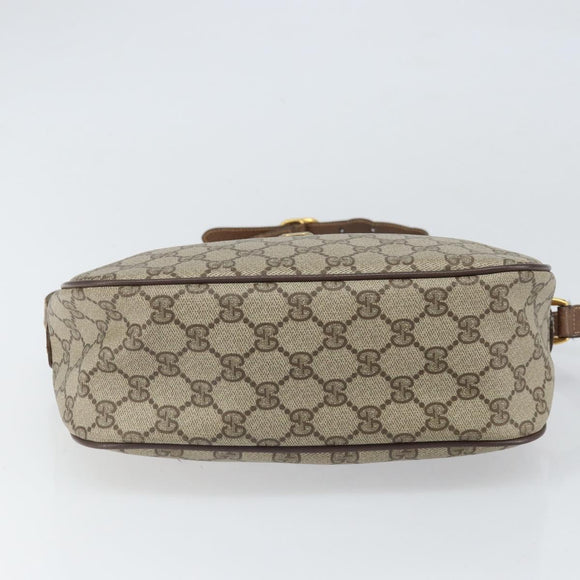 GUCCI GG Supreme Web Sherry Line Bag PVC Beige Gold 89 02 077 Auth BA10130