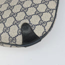 GUCCI GG Supreme Sherry Line Shoulder Bag PVC Navy Gold 39 02 026 Auth BA10131-12