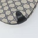 GUCCI GG Supreme Sherry Line Shoulder Bag PVC Navy Gold 39 02 026 Auth BA10131-13