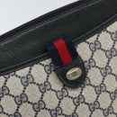 GUCCI GG Supreme Sherry Line Shoulder Bag PVC Navy Gold 39 02 026 Auth BA10131-14