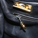 CHANEL Matelasse Chain Shoulder Bag Lamb Skin Black Gold CC Auth BA10132-21