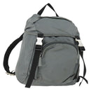 PRADA Backpack Nylon Gray Silver Auth BA10134-1