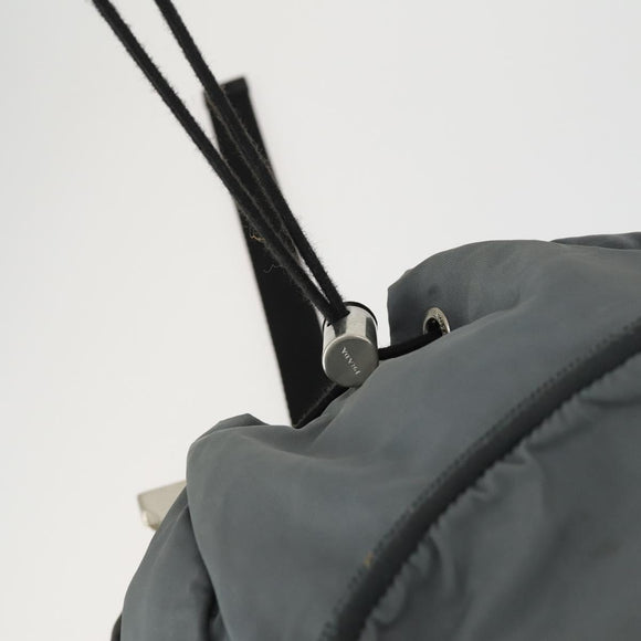 PRADA Backpack Nylon Gray Silver Auth BA10134