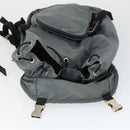 PRADA Backpack Nylon Gray Silver Auth BA10134-10
