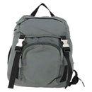 PRADA Backpack Nylon Gray Silver Auth BA10134-13