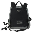 PRADA Backpack Nylon Gray Silver Auth BA10134-2