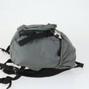 PRADA Backpack Nylon Gray Silver Auth BA10134-3