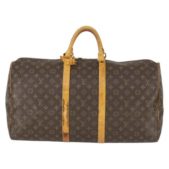 LOUIS VUITTON Monogram Keepall 55 Boston Tasche M41424 LV Auth BA10136
