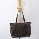 LOUIS VUITTON Damier Ebene Totally MM Hand Bag N41281 LV Auth BA10143-25