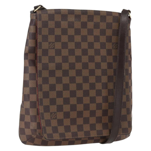 LOUIS VUITTON Damier Ebene Musette Schoudertas N51302 LV Auth BA10145