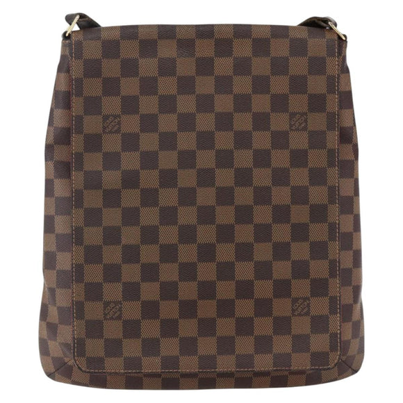 LOUIS VUITTON Damier Ebene Musette Shoulder Bag N51302 LV Auth BA10145