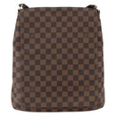 LOUIS VUITTON Damier Ebene Musette Schoudertas N51302 LV Auth BA10145-13
