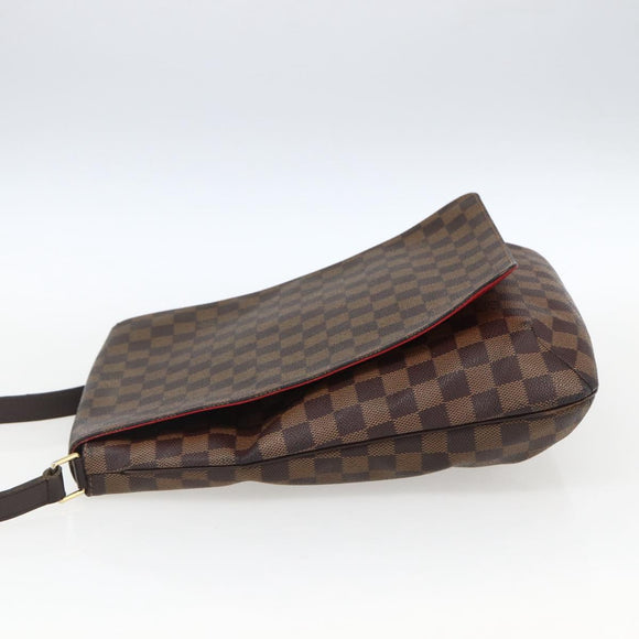 LOUIS VUITTON Damier Ebene Musette Schoudertas N51302 LV Auth BA10145
