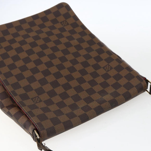 LOUIS VUITTON Damier Ebene Musette Schoudertas N51302 LV Auth BA10145