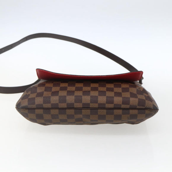 LOUIS VUITTON Damier Ebene Musette Schoudertas N51302 LV Auth BA10145