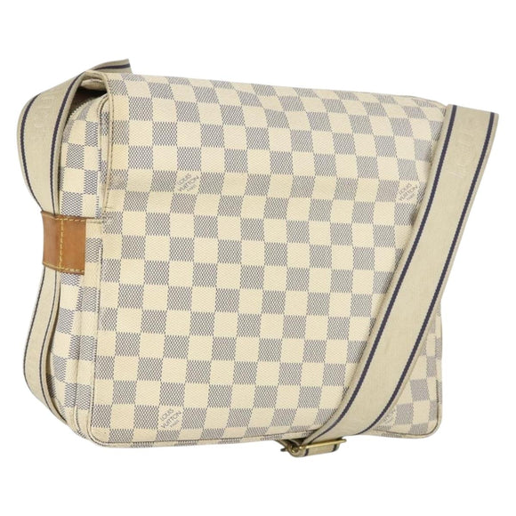 LOUIS VUITTON Damier Azur Naviglio Shoulder Bag N51189 LV Auth BA10147