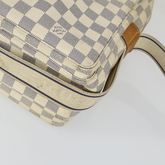 LOUIS VUITTON Damier Azur Naviglio Shoulder Bag N51189 LV Auth BA10147