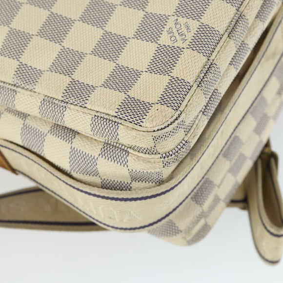 LOUIS VUITTON Damier Azur Naviglio Shoulder Bag N51189 LV Auth BA10147