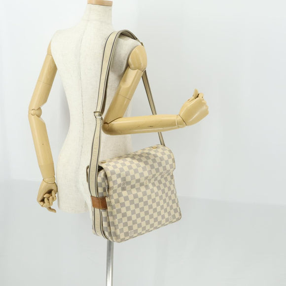 LOUIS VUITTON Damier Azur Naviglio Shoulder Bag N51189 LV Auth BA10147