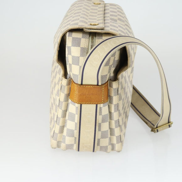 LOUIS VUITTON Damier Azur Naviglio Shoulder Bag N51189 LV Auth BA10147