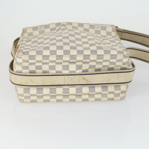 LOUIS VUITTON Damier Azur Naviglio Shoulder Bag N51189 LV Auth BA10147