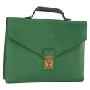 LOUIS VUITTON Epi Serviette Conseiller Vintage Green M54424 LV Auth BA10154-1