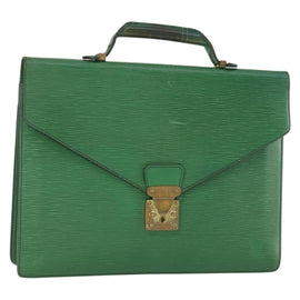 LOUIS VUITTON Epi Serviette Conseiller Vintage Green M54424 LV Auth BA10154