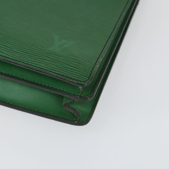 LOUIS VUITTON Epi Serviette Conseiller Vintage Green M54424 LV Auth BA10154