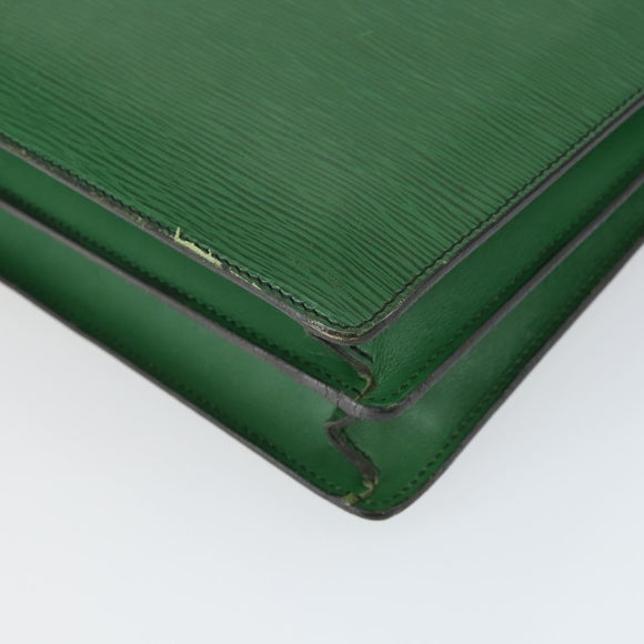 LOUIS VUITTON Epi Serviette Conseiller Vintage Green M54424 LV Auth BA10154