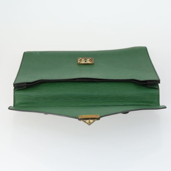 LOUIS VUITTON Epi Serviette Conseiller Vintage Green M54424 LV Auth BA10154