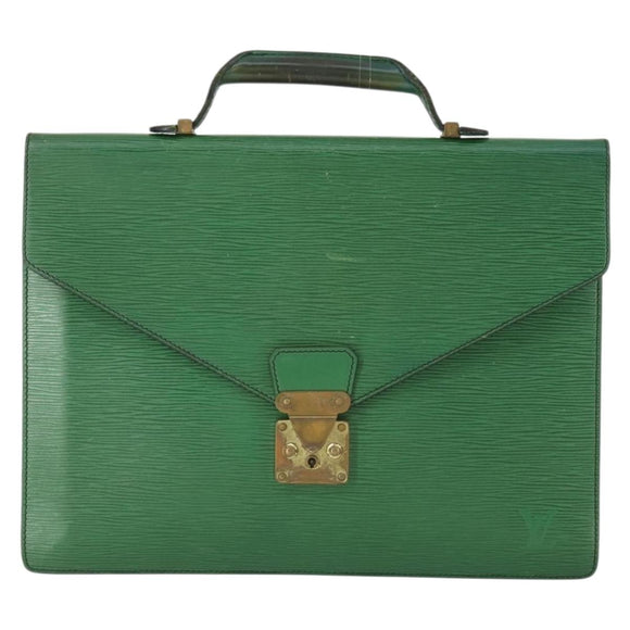 LOUIS VUITTON Epi Serviette Conseiller Vintage Green M54424 LV Auth BA10154