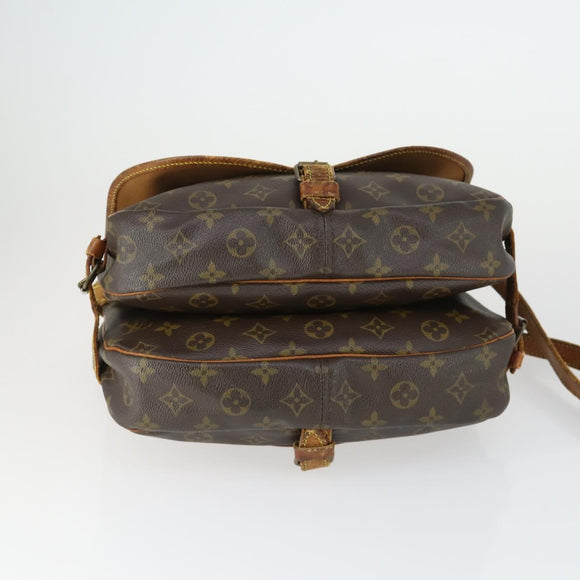 LOUIS VUITTON Monogram Saumur 30 Shoulder Bag M42256 LV Auth BA10158
