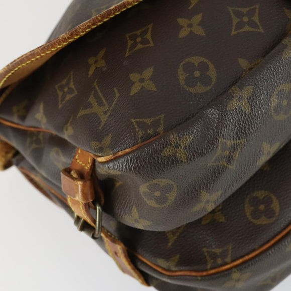 LOUIS VUITTON Monogram Saumur 30 Shoulder Bag M42256 LV Auth BA10158